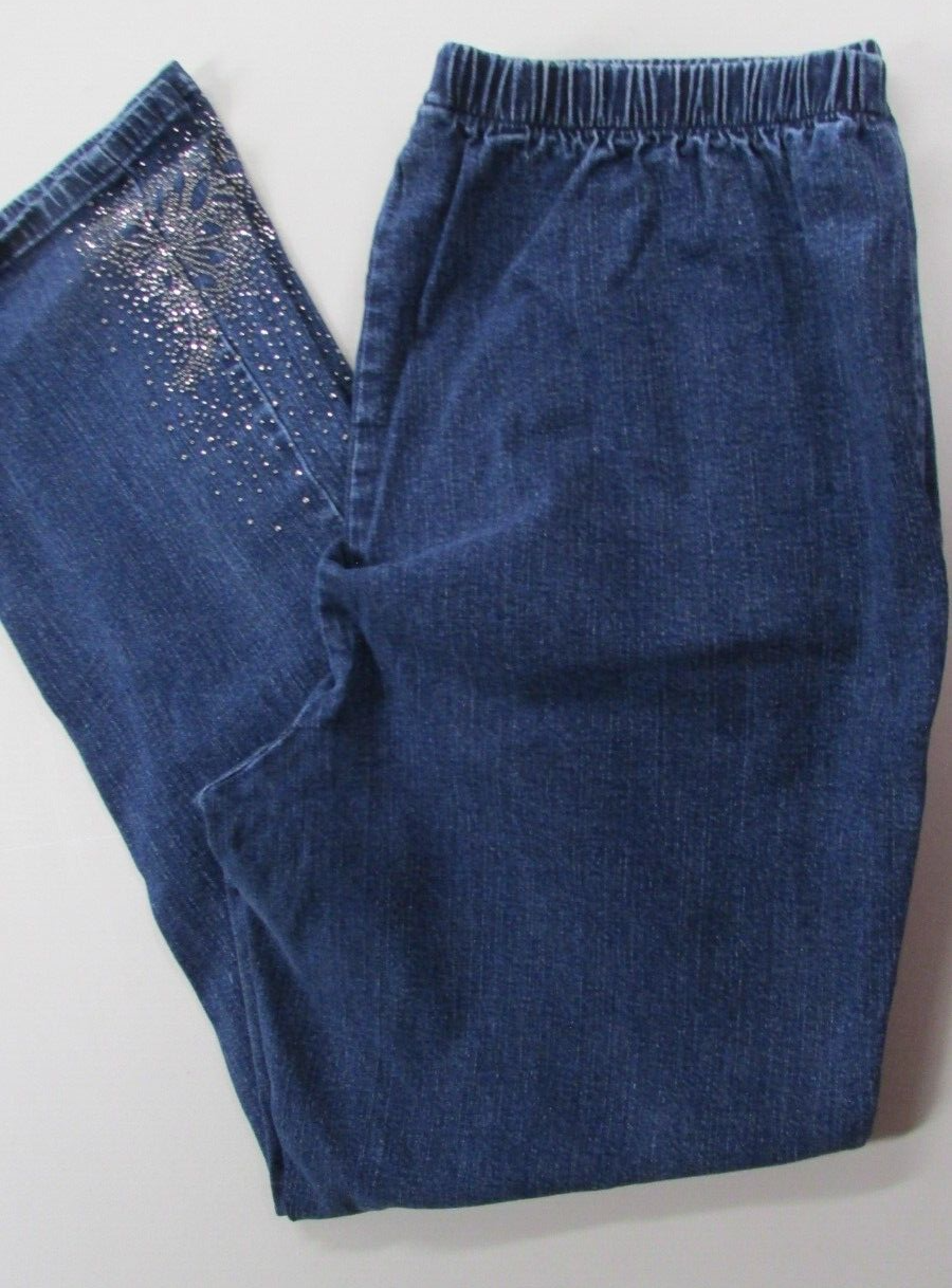epine é rhinestone jeans BFT-85-