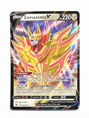 Zamazenta V ~ Pokemon Crown Zenith ~ Full Art Holo 098/159