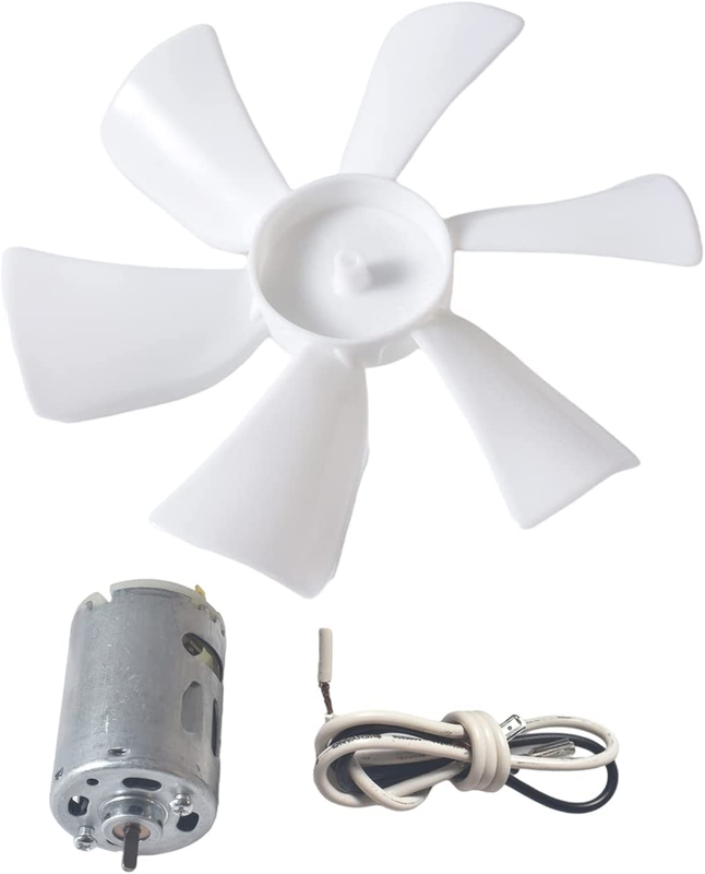 RV Vent Fan Blade with 12V RV Vent Motor D-Shaft Replacement RV Bathroom 6 Inch