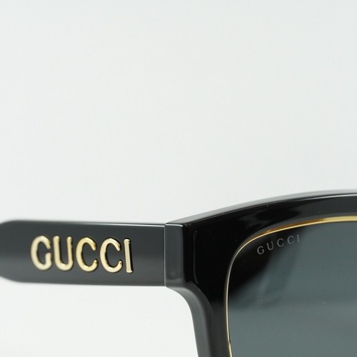 Pre-owned Gucci Gg1136sa 001 Black/grey 52-21-150 Sunglasses In Gray