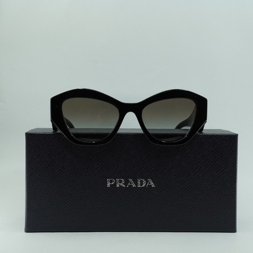 Pre-owned Prada Pr07ys 1ab0a7 Black/grey 53-19-145 Sunglasses In Gray
