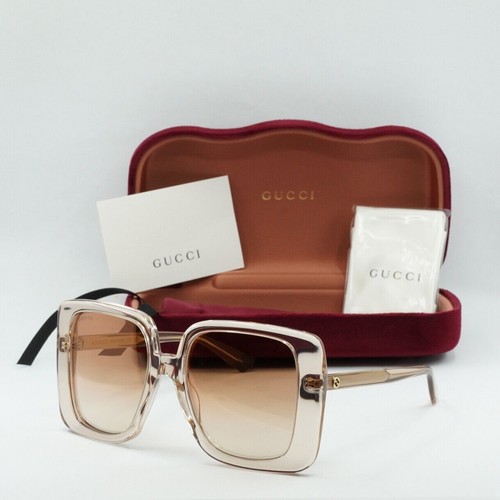 GUCCI GG1314S 005 Transparent Sand/Brown Gradient 55-19-140