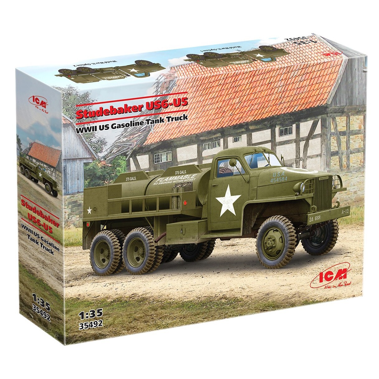 Studebaker US6-U5. WWII US Gasoline Tank Truk Plastic Model
