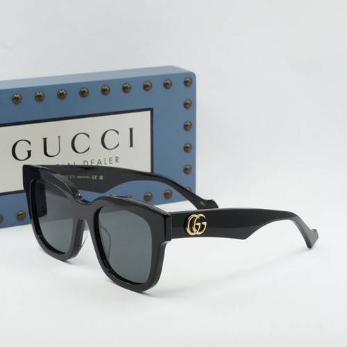 Pre-owned Gucci Gg0998s 001 Black/grey 52-21-145 Sunglasses In Gray