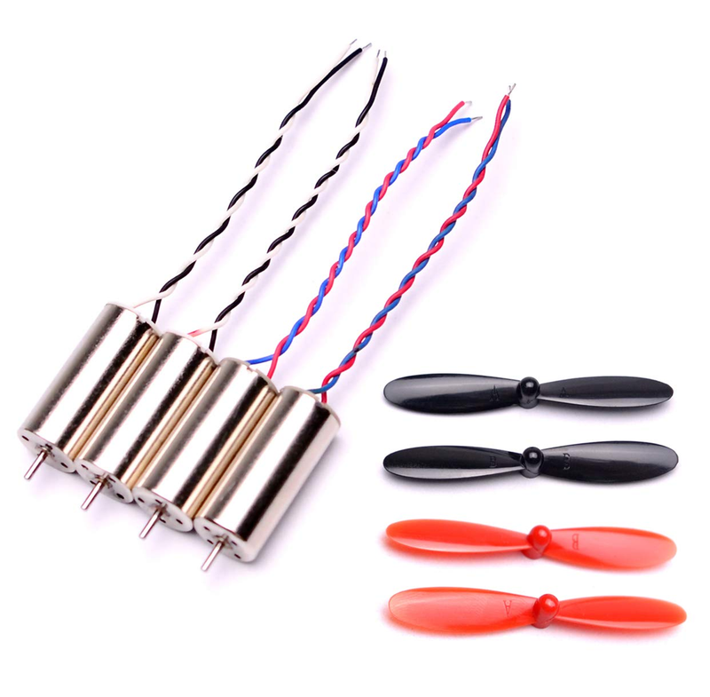 8520 Coreless Motor 8.5 X 20Mm Brushed Motors + 55Mm CW CCW Propeller for DIY Mi