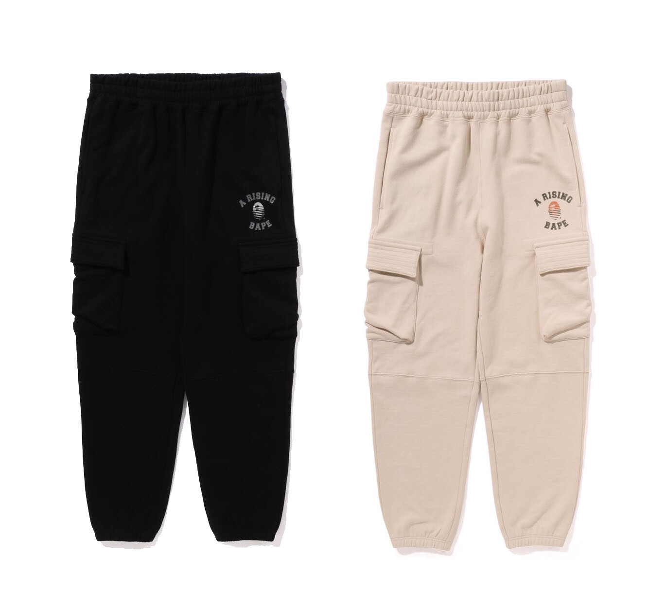 Pre-owned Bape A Bathing Ape Men's A Rising  Military Sweat Pants Relaxed Fit 1j70152009 B In Black