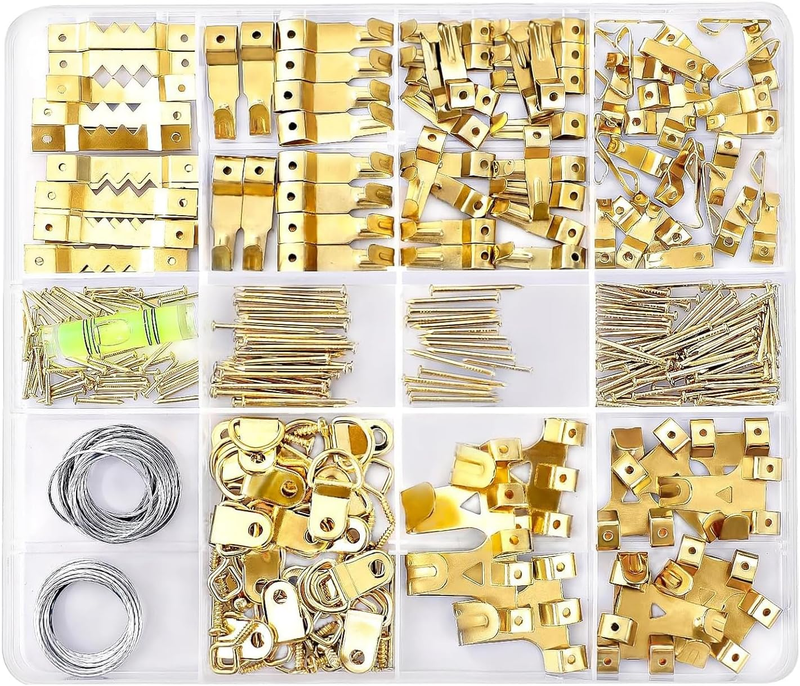 303 Pack Picture Hanging Kit, Picture Hangers Assorted Set with Heavy Duty Pictu
