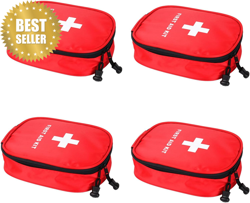 4 First Aid Kits, Total 480 Items，Camping Essentials, Hiking, Home Essentials, C