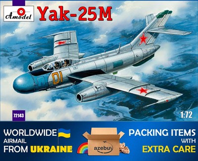 Yak-25M Soviet Fighter 1952 Year 1/72 Scale Plastic Model Kit Amodel 72143