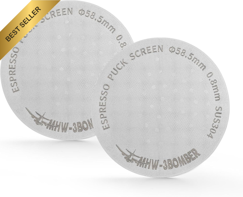 Puck Screen 58 Mm 2 Pieces, 0.8 Mm Thick Espresso Sieve for Portafilter, 180 Μm