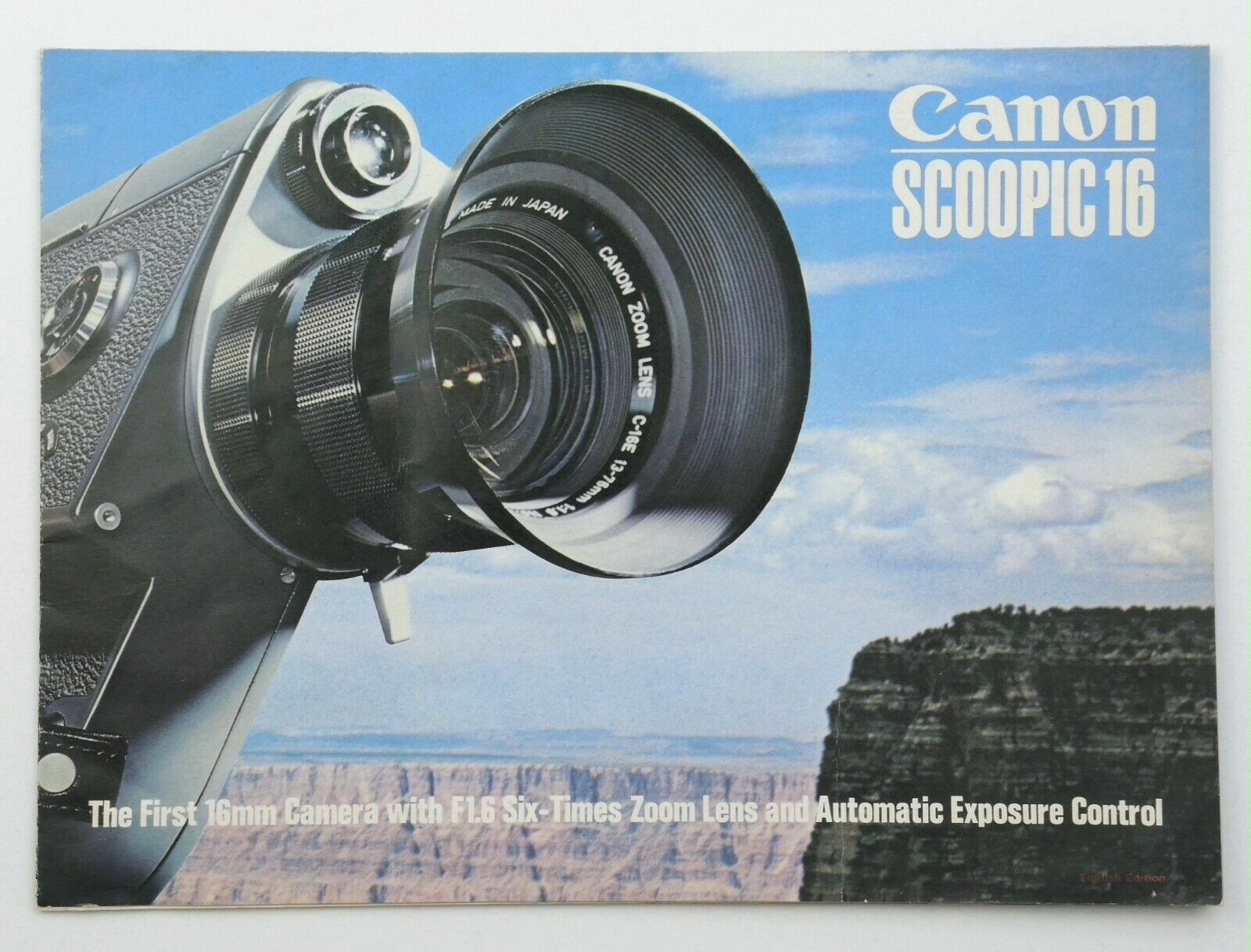CANON SCOOPIC 16 16mm CINE / MOVIE CAMERA BROCHURE / PAMPHLET POSTERの