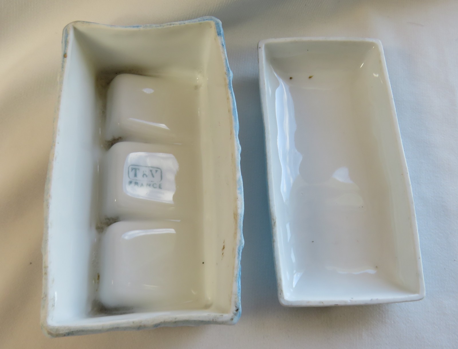 Antique T & V Limoges France HP Porcelain Stamp Box