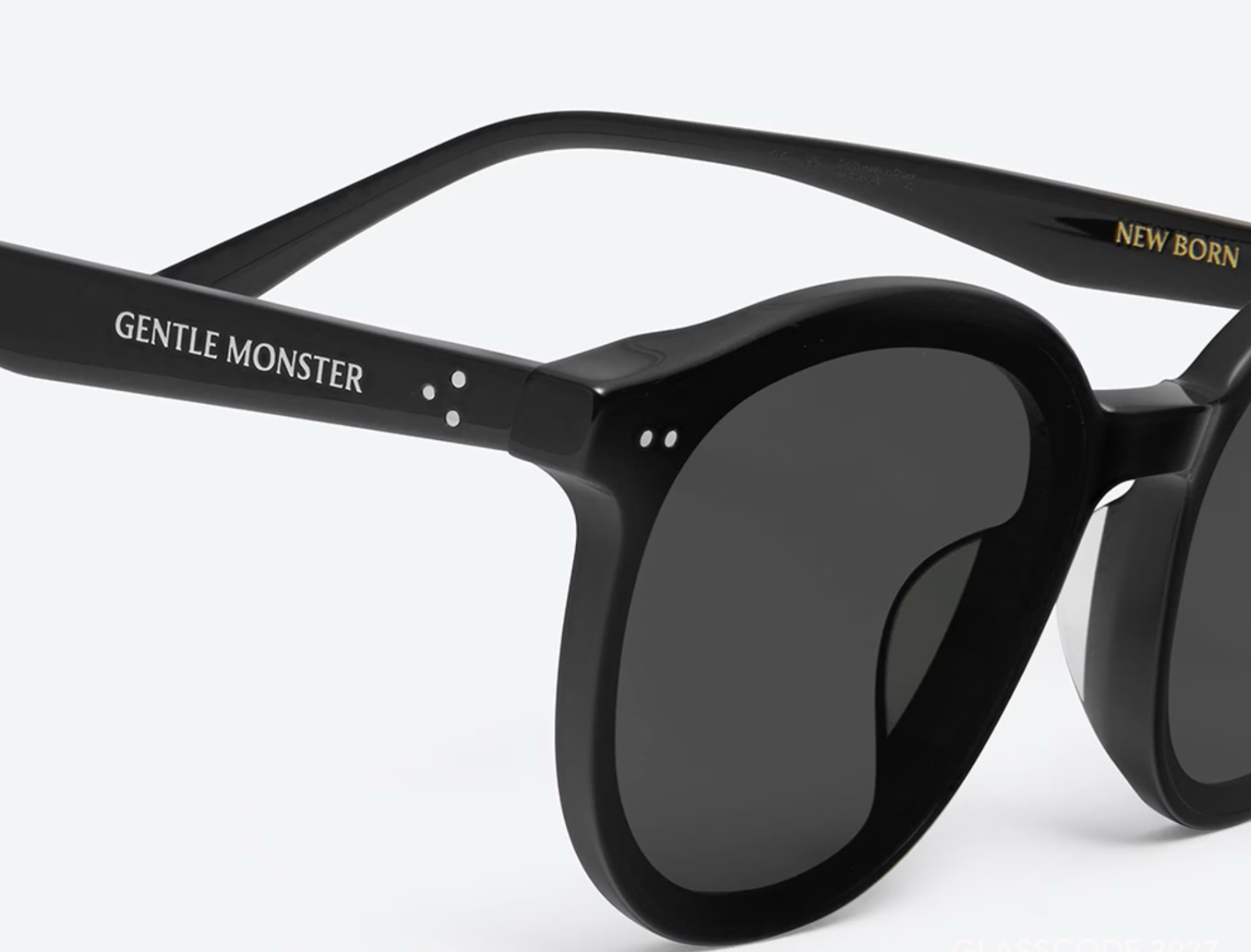 Pre-owned Gentle Monster Authentic  2024 Born 01 Acetate Black Sunglasses