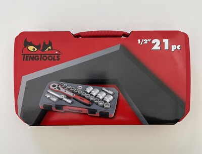 Teng Tools T1221 21 Piece 1/2 Drive Metric Socket Set