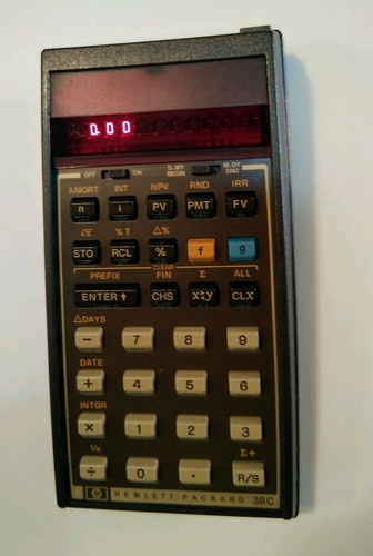 HP 38C Vintage Hewlett Packard Calculator in Original Box Working with issues