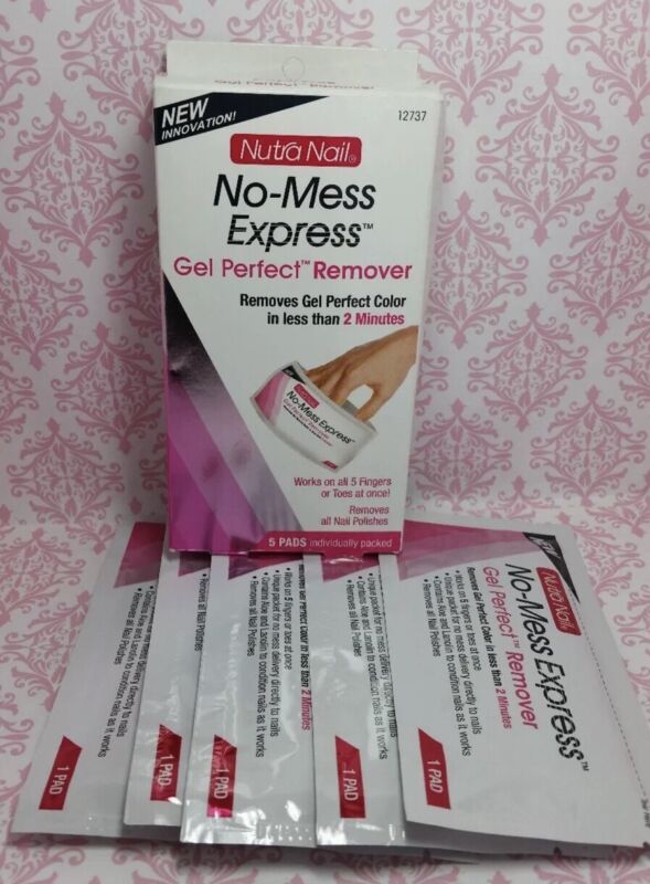 LOT 3 Nutra Nail No-Mess Express Gel Perfect Nail Polish Remover 5 Pads 3 BOXES