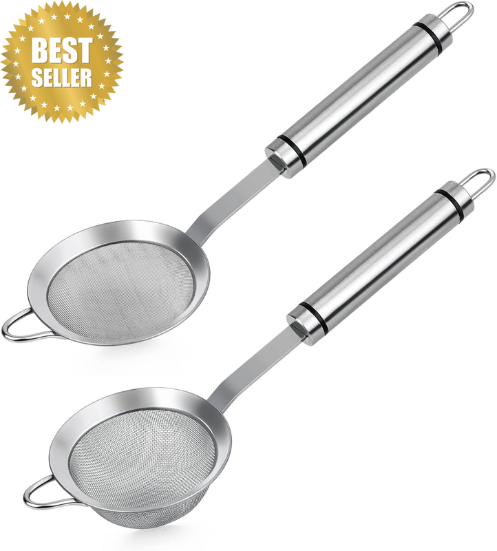 Tea Strainer 304 Stainless Steel 3-Inch Small Strainer Fine Mesh Cocktail Strain