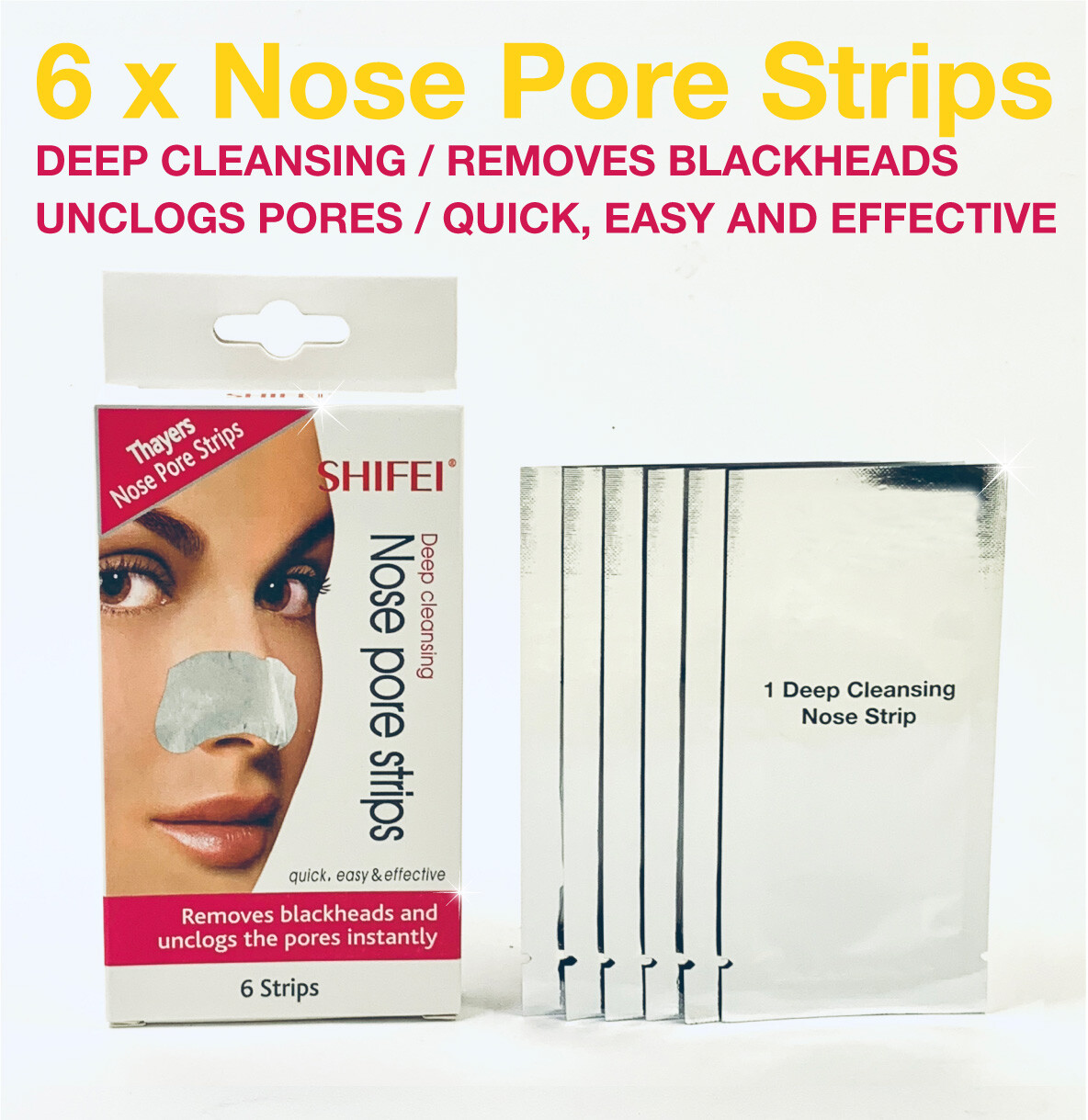 Nose Pore Strips Women Deep Cleansing Removes Blackheads Oils Unclogs