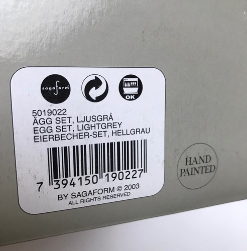 Sagaform Egg Set NEW Lot Of Four Light Grey