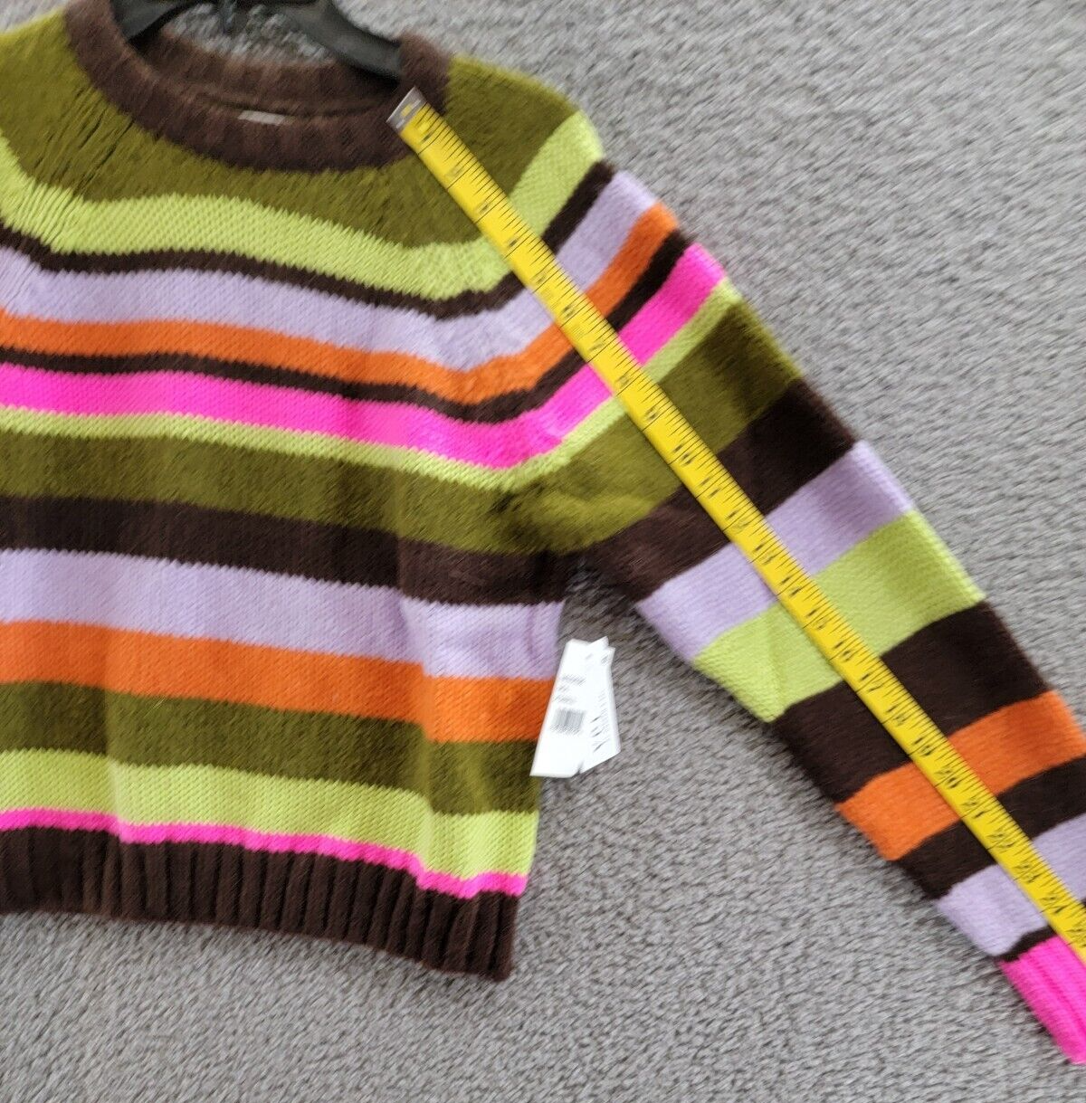 Velvet By Graham & Spencer Striped Knit Crewneck Sweater Women's XS Multi L/S - Picture 6 of 15