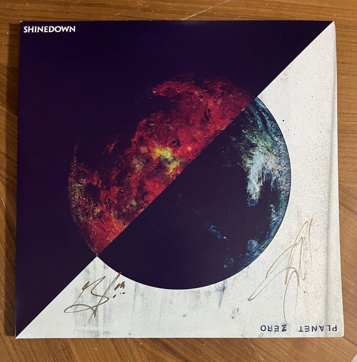 SHINEDOWN * signed album * ZACH MYERS & BRENT SMITH * PLANET