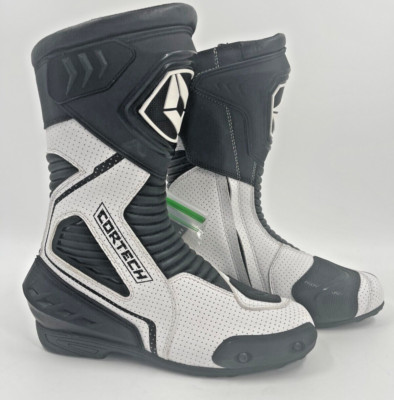 CORTECH SPEEDWAY BLACK WHITE APEX RR AIR BOOTS SIZE 9/EURO 43 8593-0109-43
