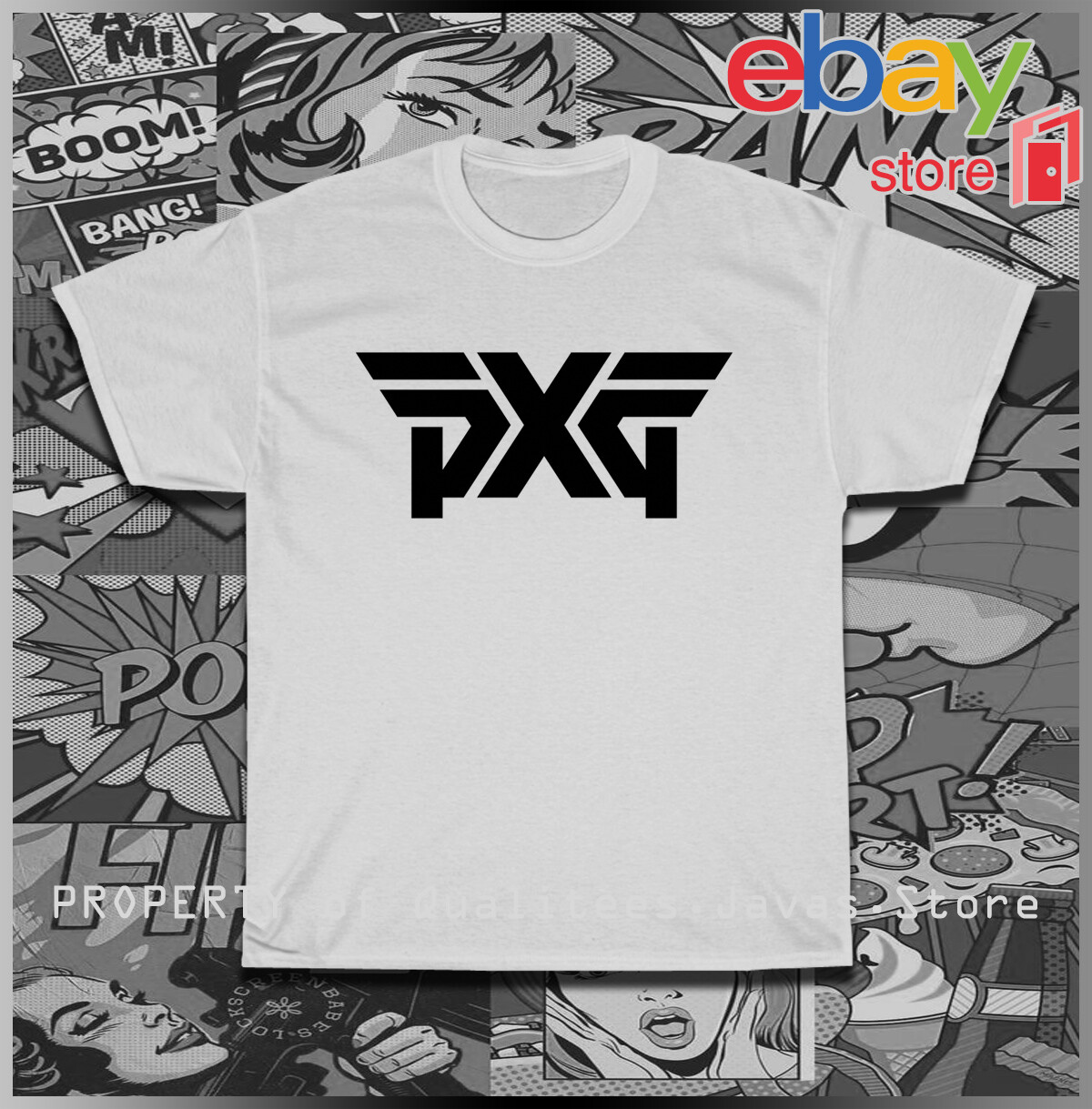 【PXG】SUMMER BIG LOGO POINT TEXTURED COLLAR T-SHIRTS PXG Korea 2023 MEN'S SUMMER LOOSE FIT BIG LOGO COLLAR SHORT