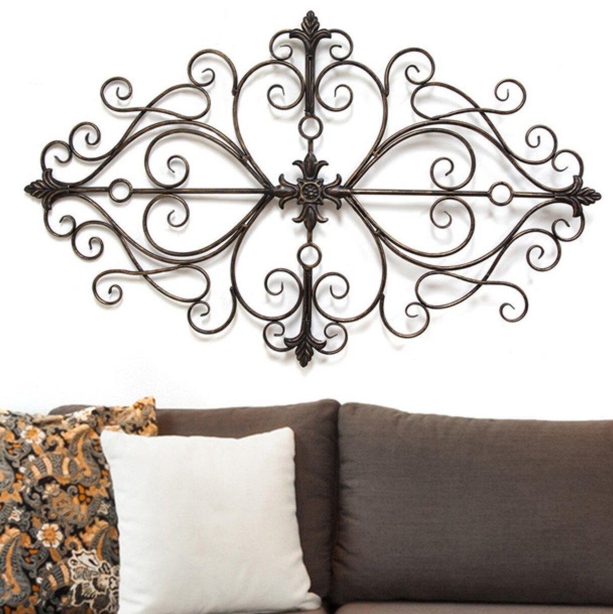 Large Elegant Scroll Metal Wall Art Hanging Decor Living Room Interior