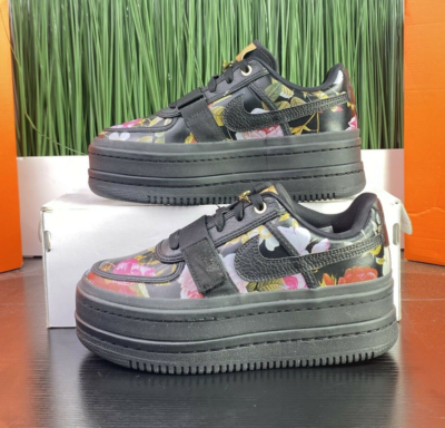 RARE Nike Vandal 2K LX Black Floral Womens Platform Shoes AQ7892 001 Size 9.5