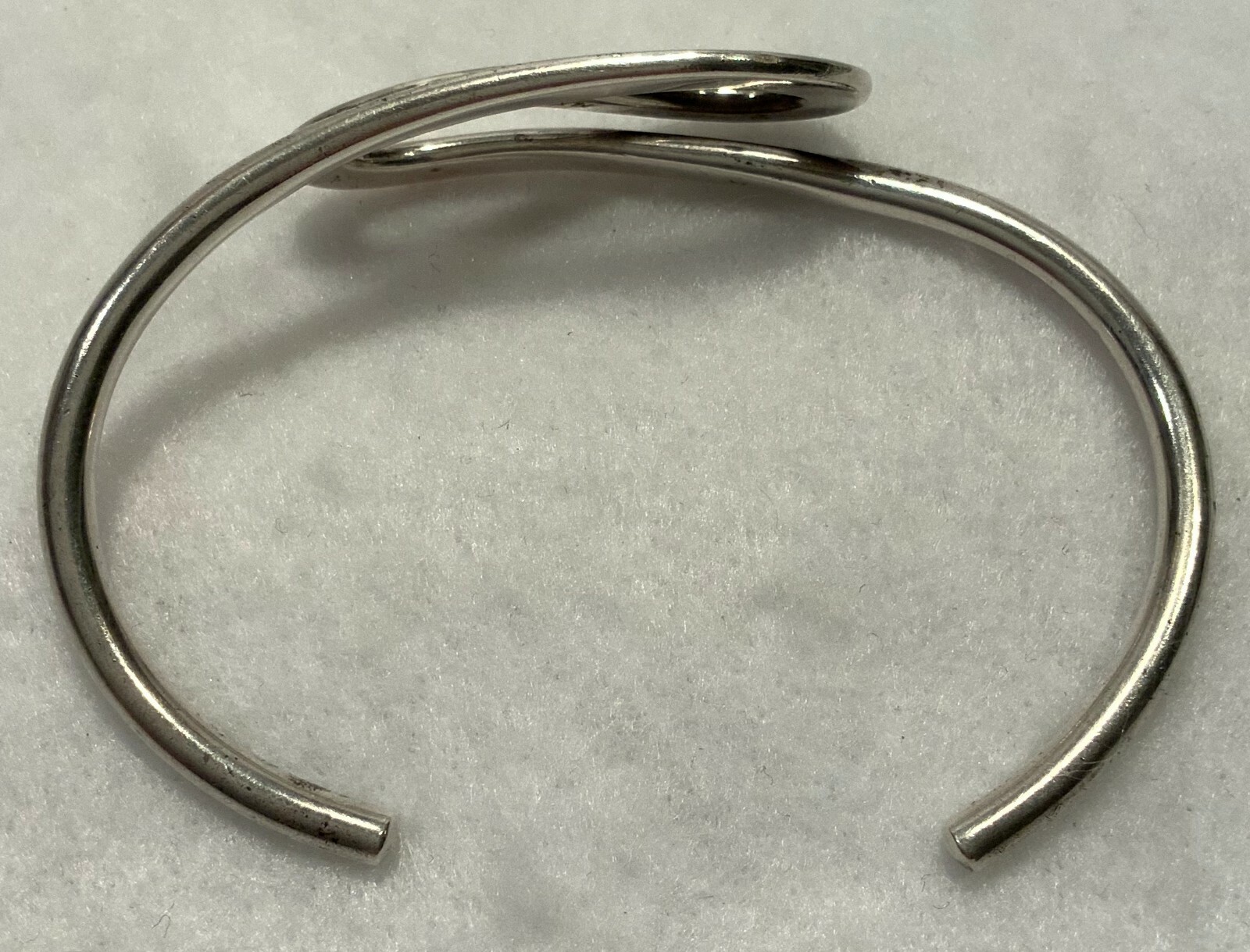 Vintage 925 Sterling Silver Modernist Cuff Bracelet - MEXICO - 7.5