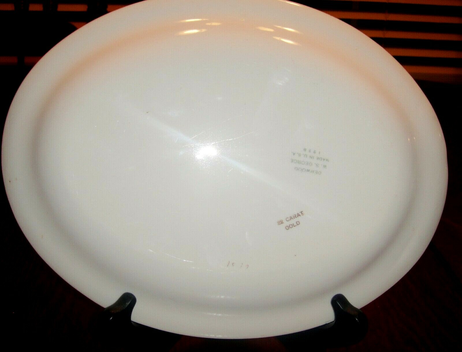 Derwood, W S George, Floral Oval Platter, #123B, 11