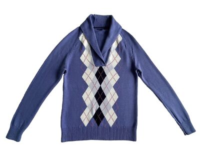 Tommy Hilfiger Women Strick Pullover Sweater Color Blue Size L Casual