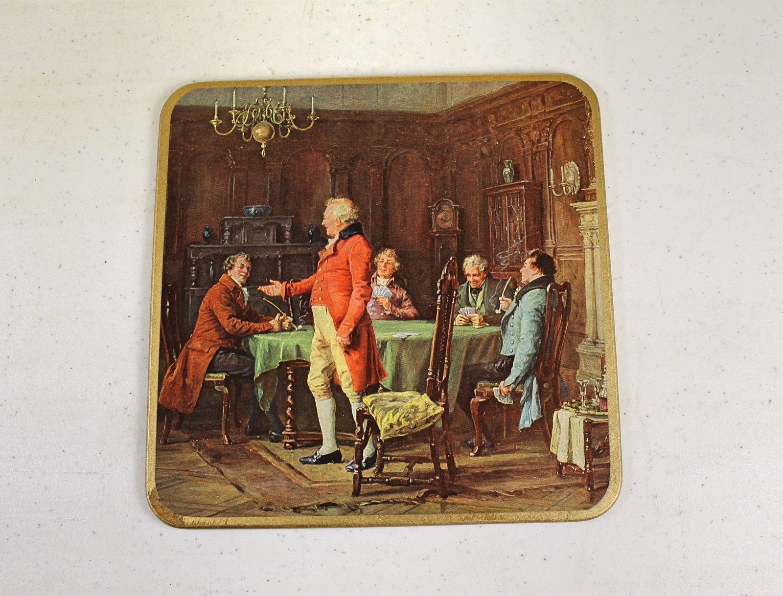 VINTAGE SET of 6 WIN-EL-WARE COASTERS - Gentlemen England - Mid Century Perfect