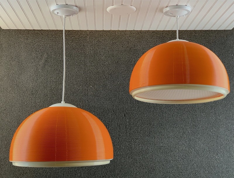 modern orange pendant light