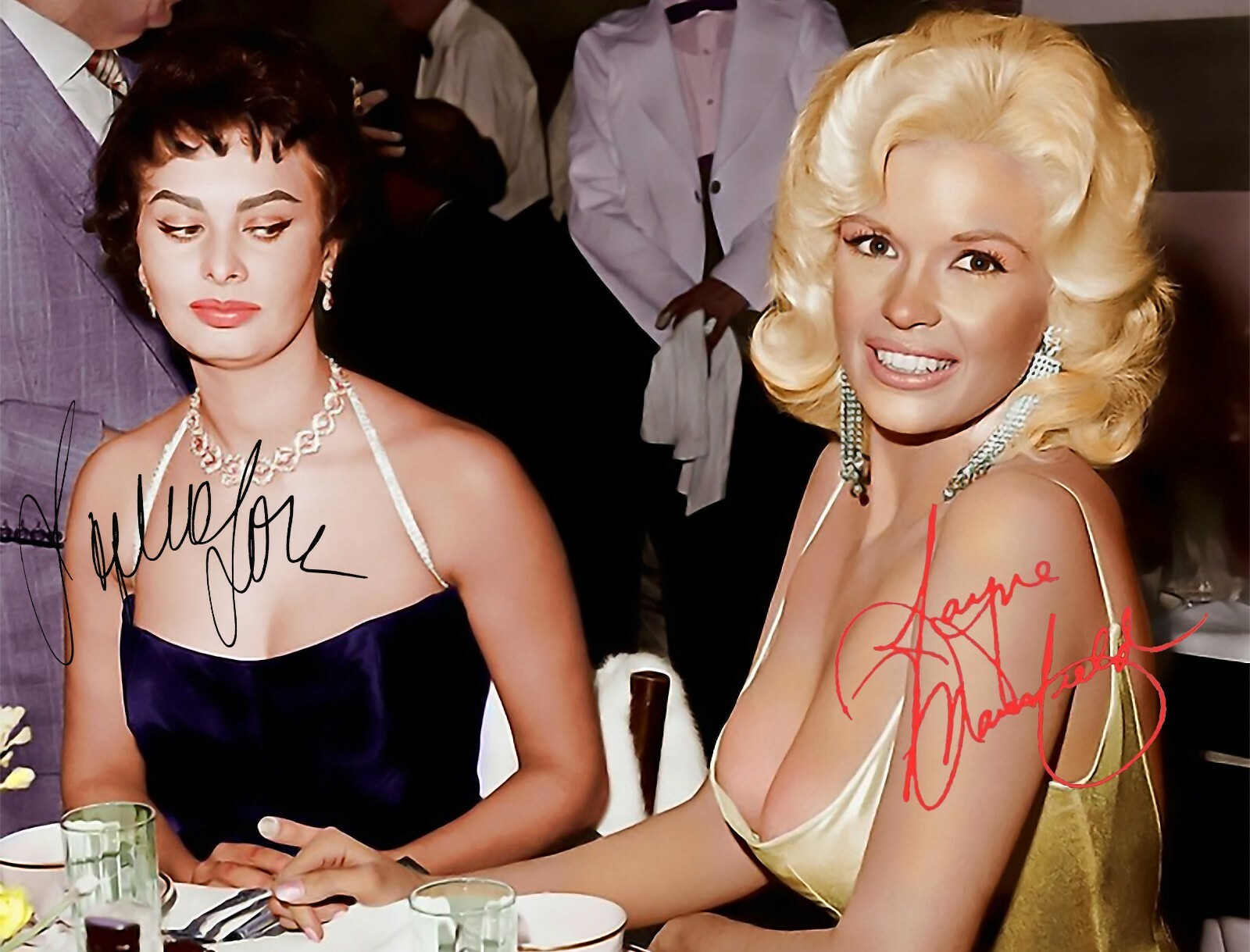 SOPHIA LOREN JAYNE MANSFIELD 8X10 SIGNED PHOTO AUTOGRAPH POSTER REPRINT |  eBay
