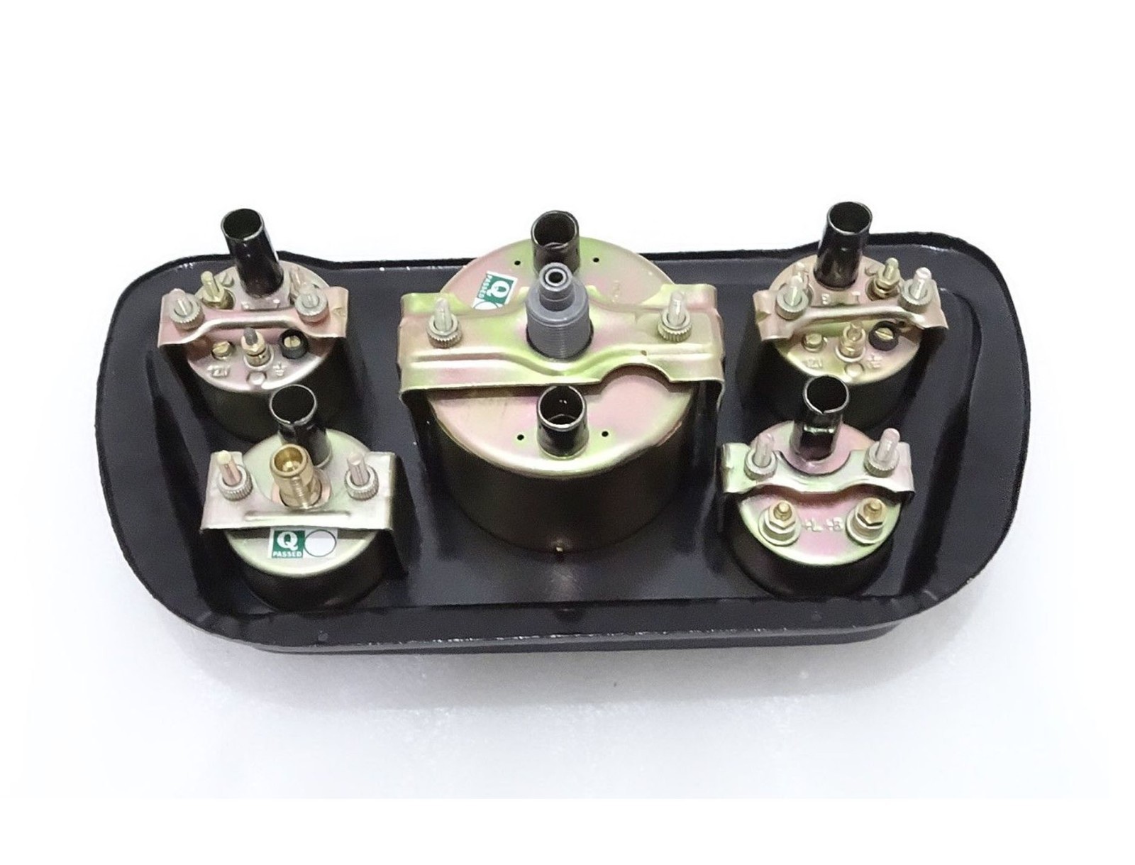 Complete White Face Speedometer Mounting plate steel Black For Willys Jeeps  