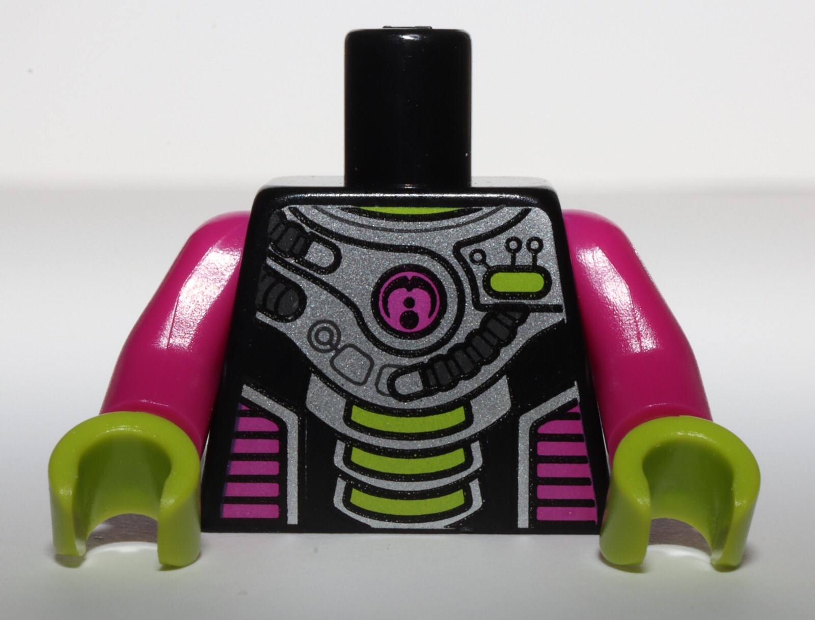 Lego Space Black Torso Alien Conquest Three Lime Bars