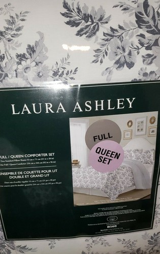 Annalise Gray Floral Cotton Full/queen Comforter Shams Set