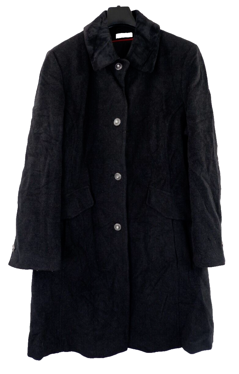 Vintage C&A Yessica 80s 90s Wool Long Coat Jacket UK 20