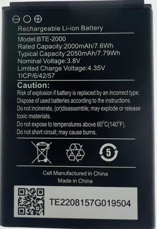 OEM Spec Battery for CAT-S22 Flip Phone By T-Mobile BTE-2000