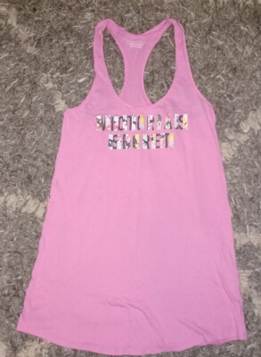 Victoria secret tank  sleep dress size xsmall Pink floral logo Plz Read