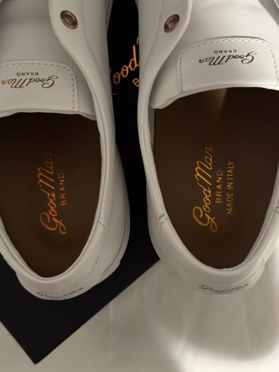Goodman Brand Edge White Italian Leather Sneaker