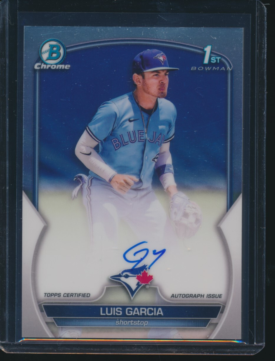 シングルカード Luis Garcia 1st Bowman Chrome Autographs LUIS GARCIA AUTO 1st 2023 Bowman Chrome Autograph BLUE JAYS