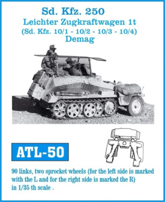 Friulmodel 1/35 German Sd Kfz. 250/ Sd. Kfz 10 Demag Metal Track Links ATL-50