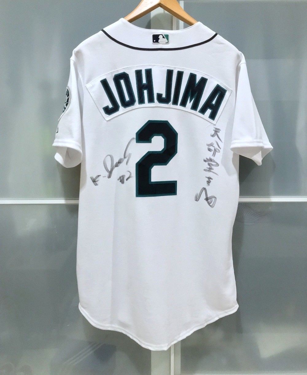 Mariners ユニフォーム FUJIWARA 1 Men's Seattle Mariners Ken Griffey Jr. Nike White Throwback