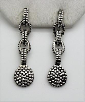 E38 Modern Unique Design Style Rhodium Plated Silver Pots Drop fashion Earrings