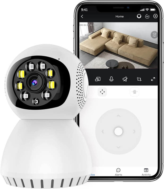 Security Camera Indoor Wireless, 360 Degree Panoramic Camera, 5G Dual Band Wifi