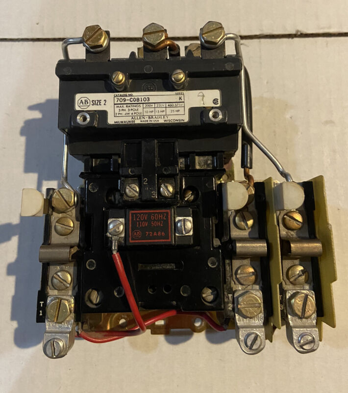 Allen Bradley 709-COB103 Size 2 Motor Starter With 120 V coil 72A86 Made in USA
