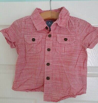 Baby Gap, 6-12 Months, Red Gingham Check Shirt, summer