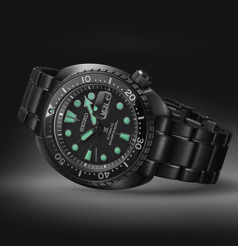 Pre-owned Seiko Men's Prospex King Turtle Black Automatic Watch Srpk43 Made In Japan